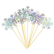 glitter snowflake party cake toppers, view 4 - MRSLM