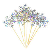 glitter snowflake party cake toppers, view 5 - MRSLM