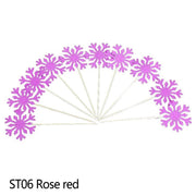 glitter snowflake party cake toppers, view 6 - MRSLM