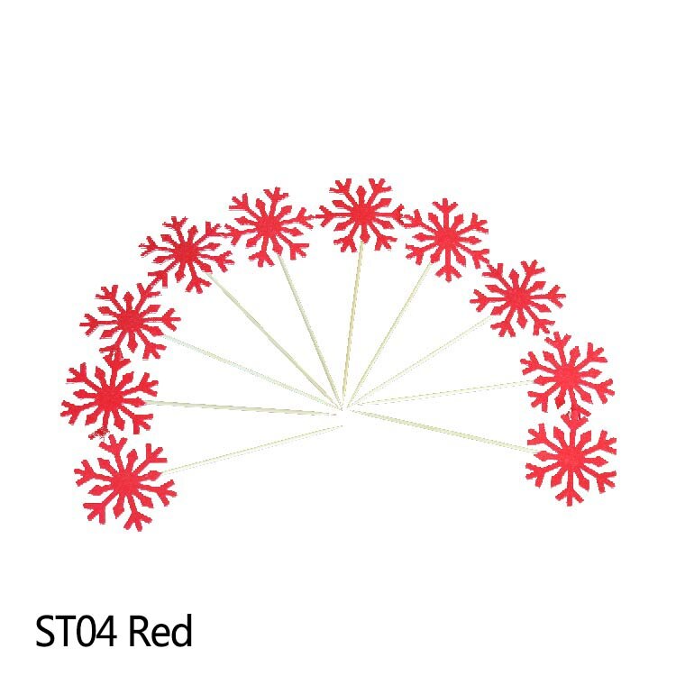 glitter snowflake party cake toppers, view 8 - MRSLM