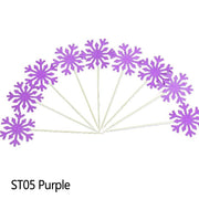 glitter snowflake party cake toppers, view 9 - MRSLM