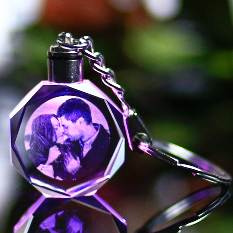 personalized crystal key chain, view 2 - MRSLM
