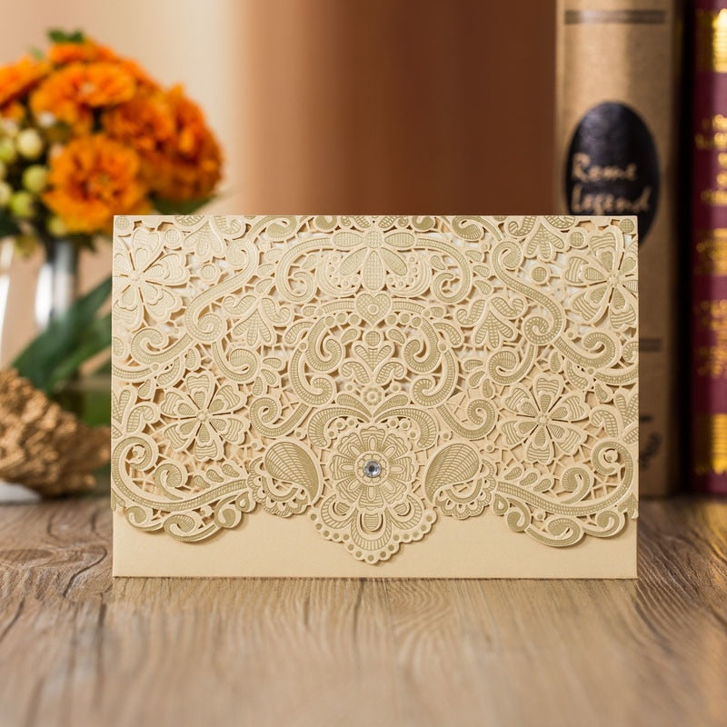 wedding lace invitation card, view 14 - MRSLM