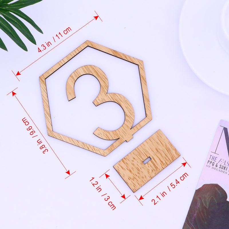 wooden wedding table cards set, view 5 - MRSLM