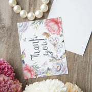 floral printed thank you cards - MRSLM