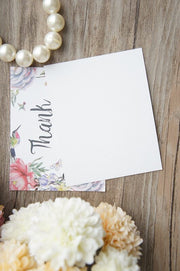 floral printed thank you cards, view 2 - MRSLM