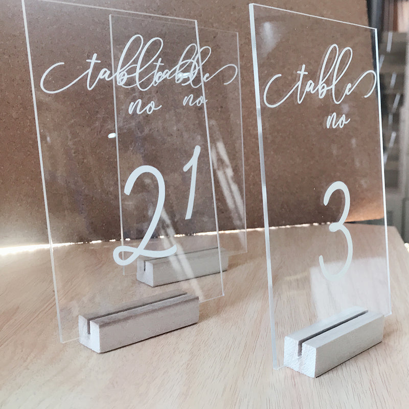acrylic wedding table cards, view 7 - MRSLM