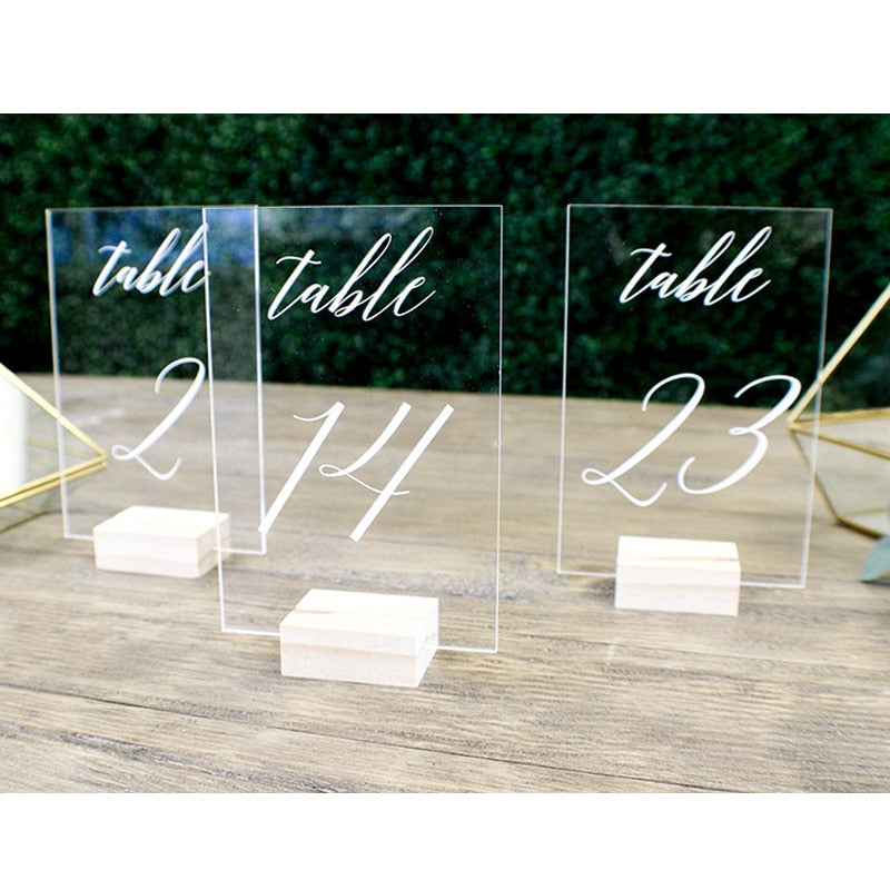 acrylic wedding table cards, view 8 - MRSLM