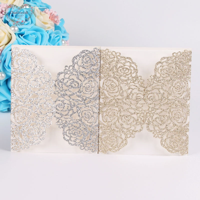 glitter invitation cards 50 pcs, view 17 - MRSLM