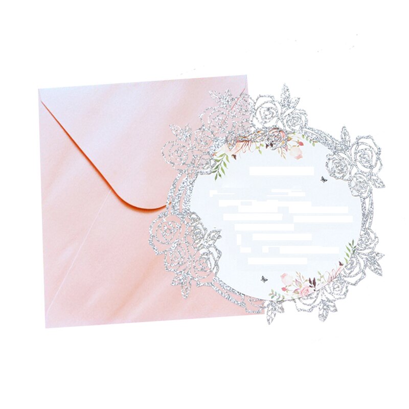 glitter invitation cards 50 pcs, view 2 - MRSLM