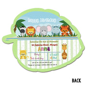 safari animals invitation cards, view 2 - MRSLM