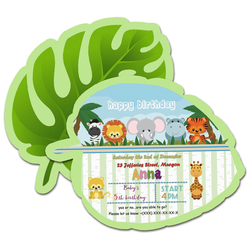 safari animals invitation cards - MRSLM