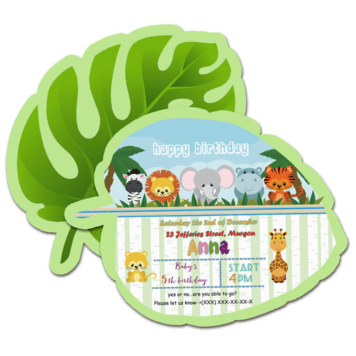 safari animals invitation cards - MRSLM