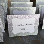glittered wedding table cards, view 6 - MRSLM