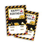 construction birthday invitations set - MRSLM
