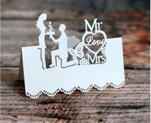 paper wedding table cards set - MRSLM