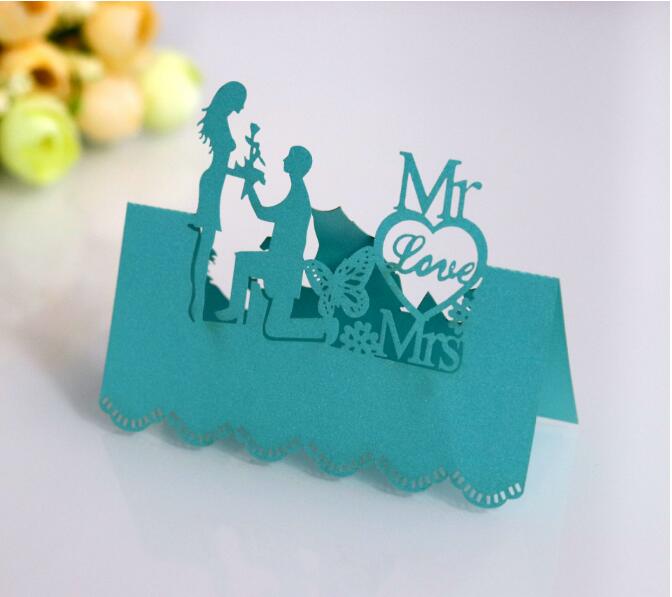 paper wedding table cards set, view 3 - MRSLM