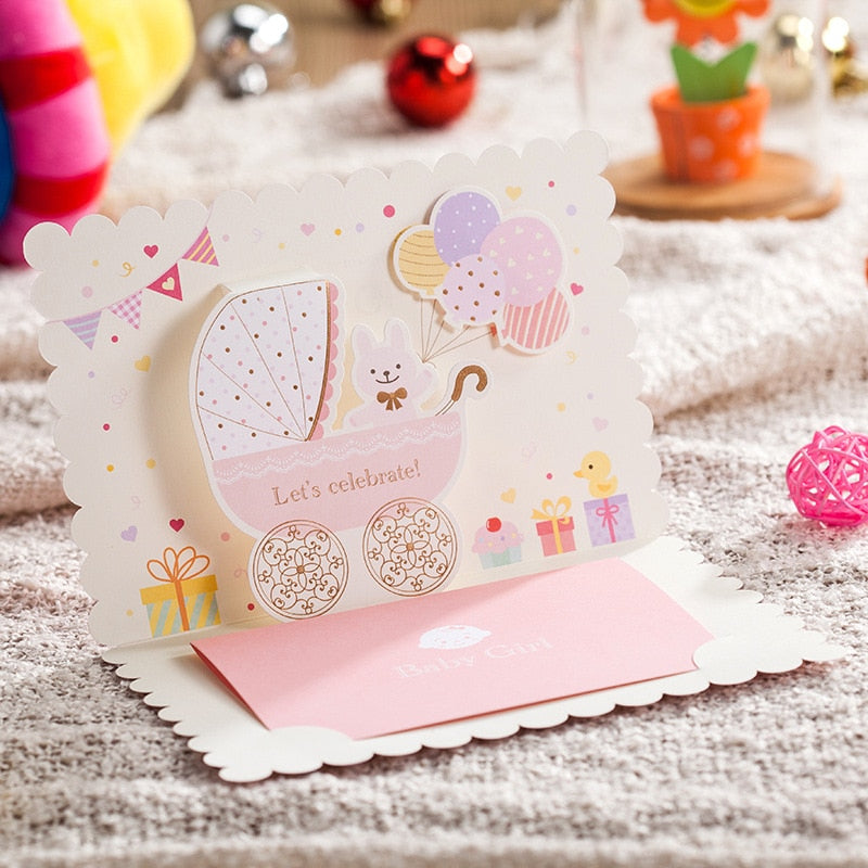 Pop-Up Baby Shower Party Invitation Cards 50 pcs Set