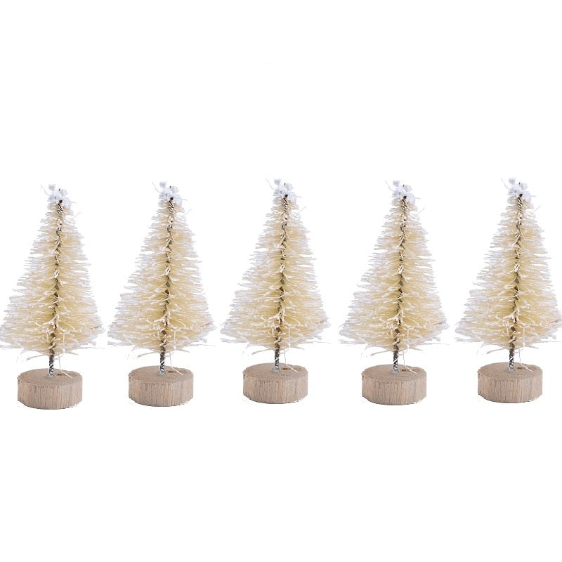 colorful desktop christmas trees set, view 2 - MRSLM