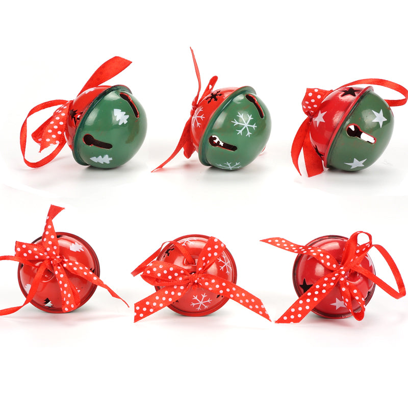 Multicolor Metal Jingle Bells With Ribbon