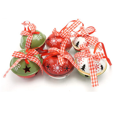 Multicolor Metal Jingle Bells With Ribbon