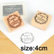 personalized wood wedding stamp, view 2 - MRSLM