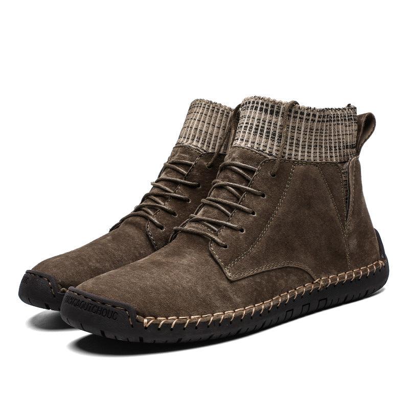 Men's Handmade Socks High Top Martin Boots - MRSLM