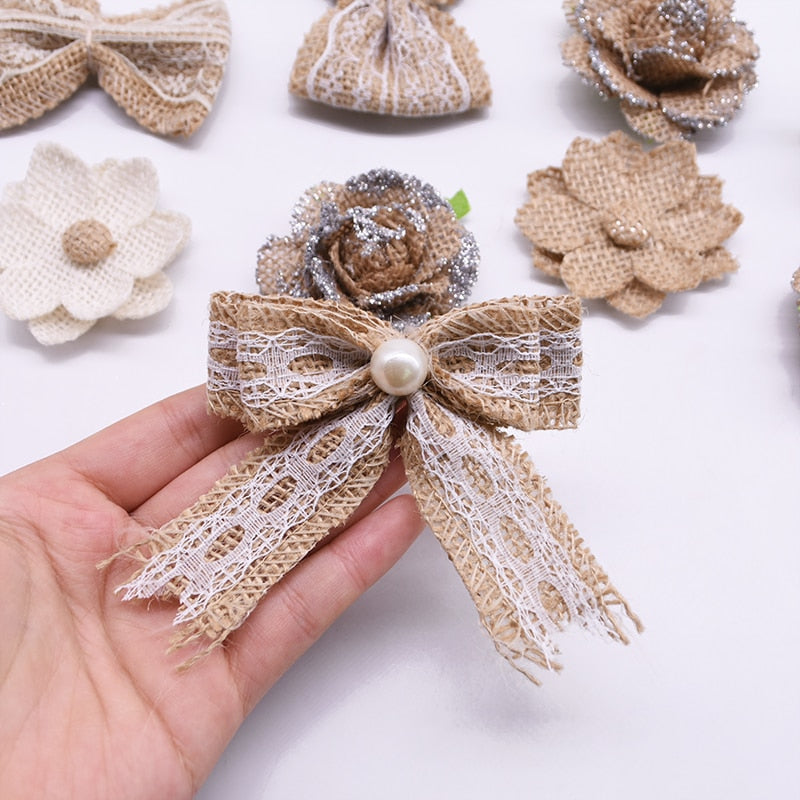 handmade burlap wedding decorations, view 14 - MRSLM