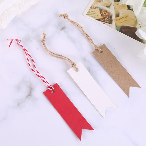 100 blank kraft paper gift tags - MRSLM