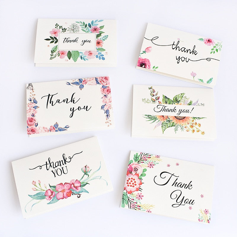 set of 6 thank you cards with envelopes, view 8 - MRSLM