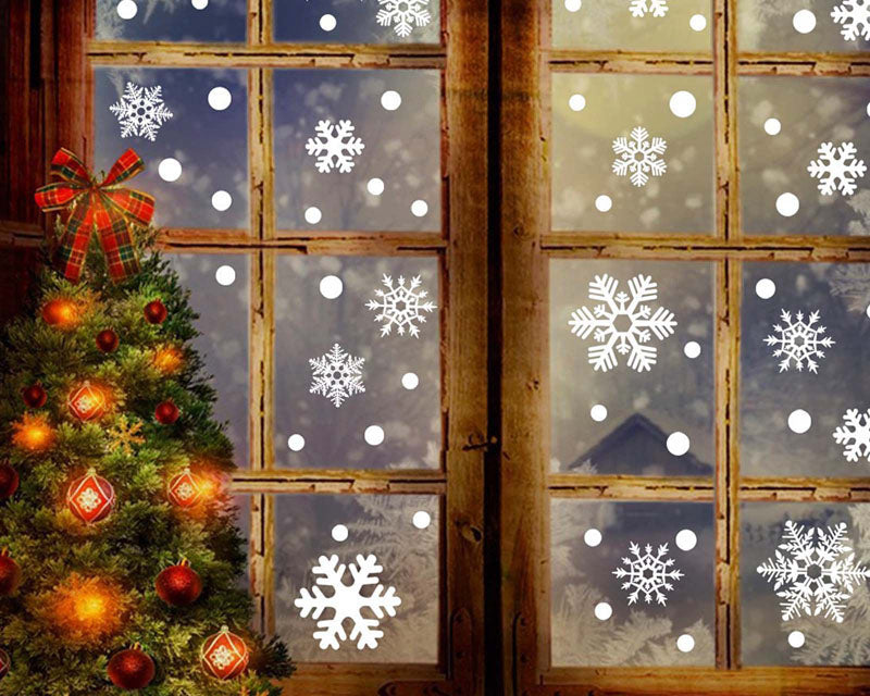 snowflake window stickers, view 2 - MRSLM