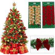 Christmas bowknot ornaments set - MRSLM