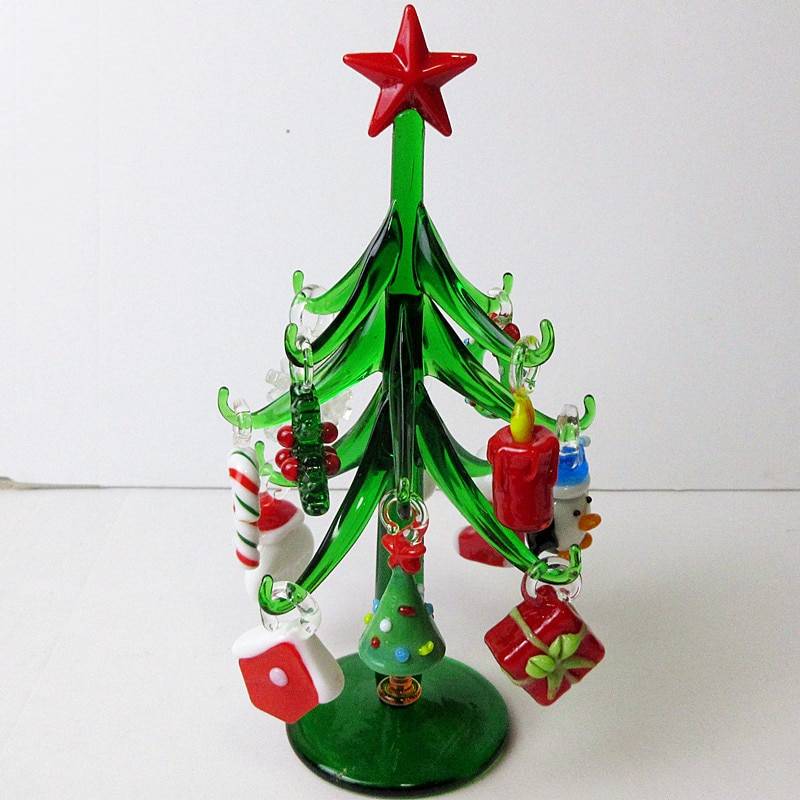 glass tree christmas figurine, view 4 - MRSLM