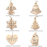 christmas wooden hanging decoration, view 14 - MRSLM
