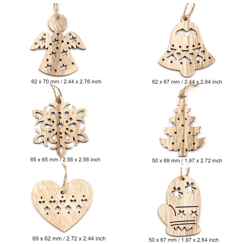 christmas wooden hanging decoration, view 14 - MRSLM