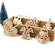 christmas wooden hanging decoration, view 2 - MRSLM