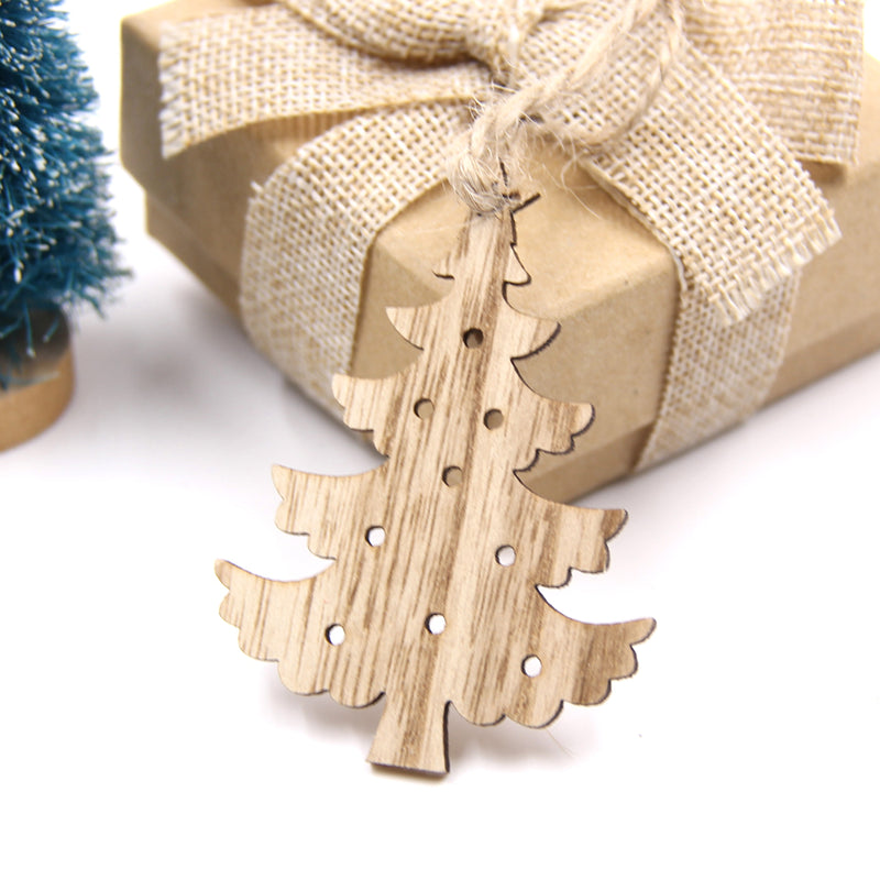 christmas wooden hanging decoration, view 3 - MRSLM