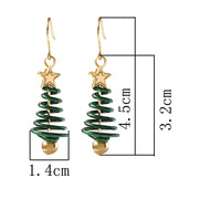 christmas tree earrings, view 2 - MRSLM