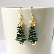 christmas tree earrings, view 4 - MRSLM