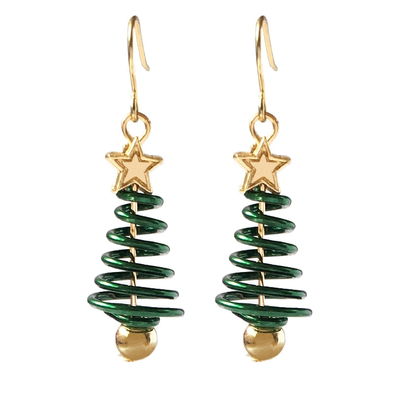 christmas tree earrings - MRSLM