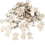 christmas wood hanging decorations set, view 2 - MRSLM