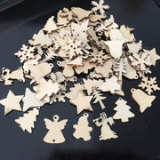 christmas wood hanging decorations set - MRSLM