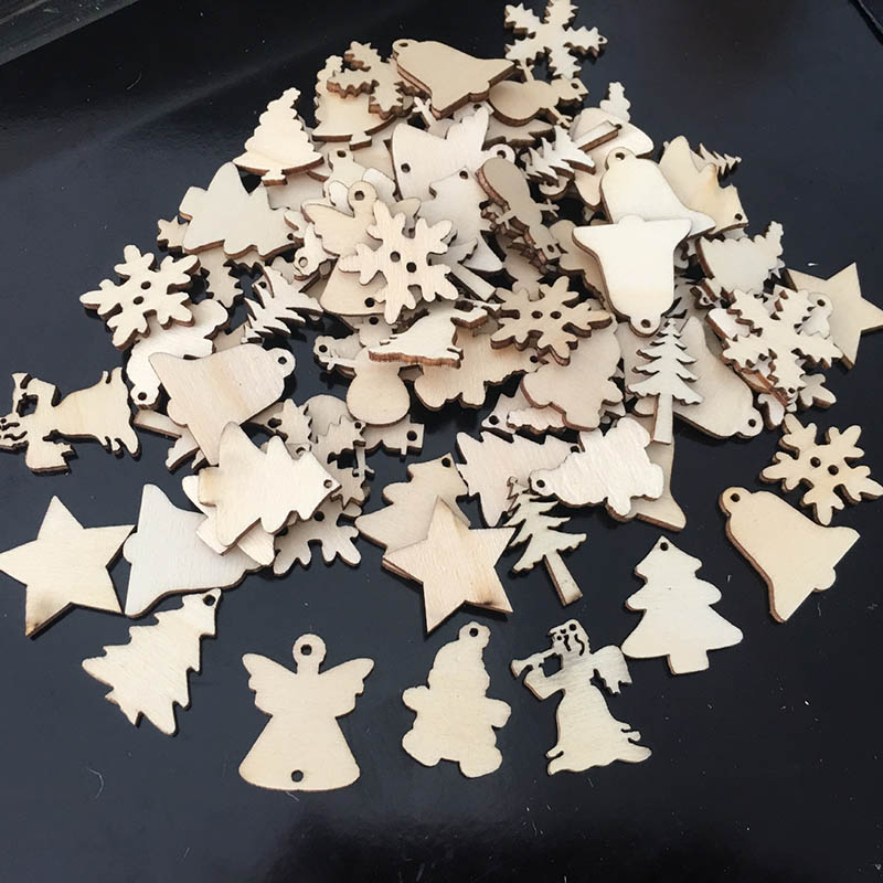 christmas wood hanging decorations set - MRSLM