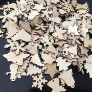 christmas wood hanging decorations set, view 6 - MRSLM
