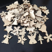 christmas wood hanging decorations set, view 5 - MRSLM