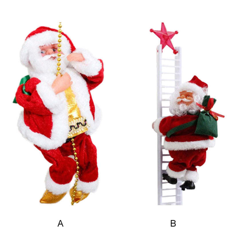 musical santa claus hanging christmas decoration, view 9 - MRSLM