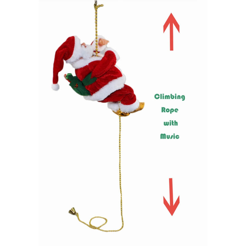 musical santa claus hanging christmas decoration, view 10 - MRSLM
