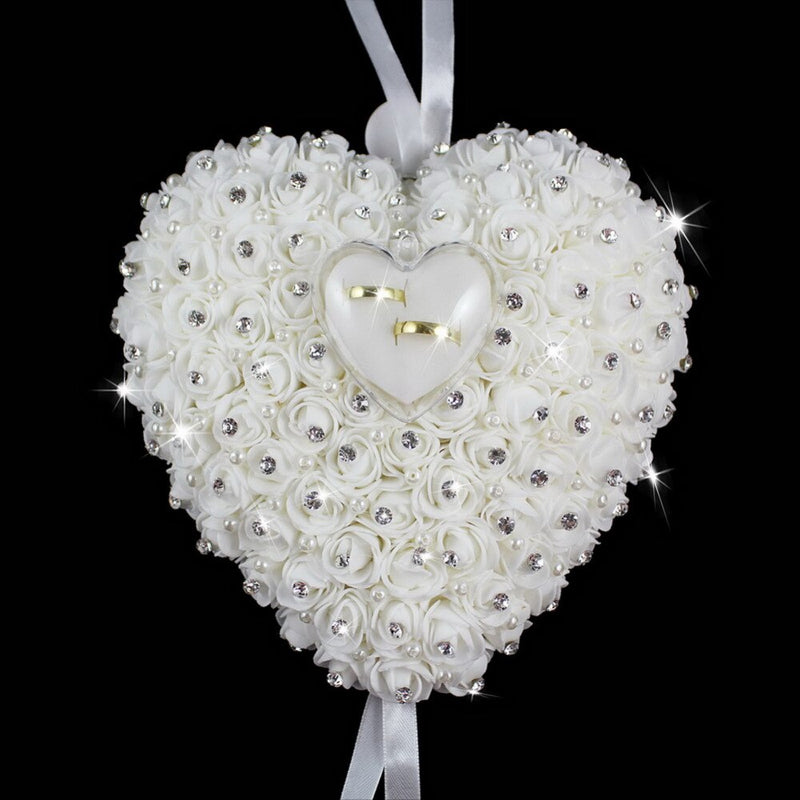 heart shaped wedding ring cushion, view 4 - MRSLM