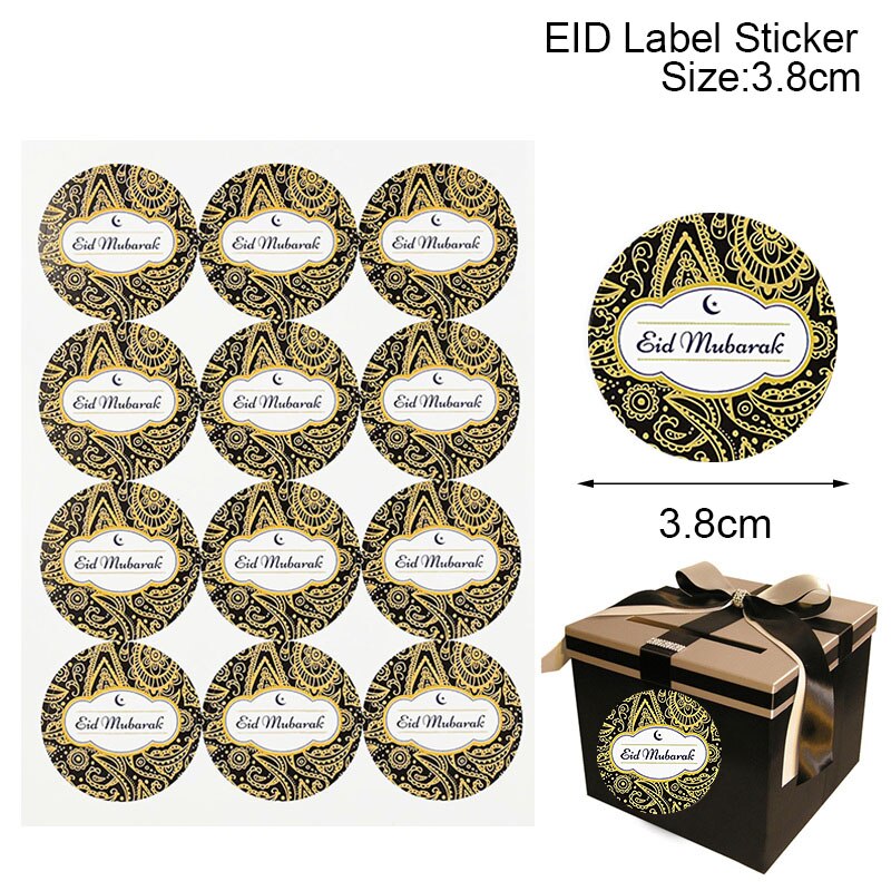 Eid paper gift stickers, view 2 - MRSLM