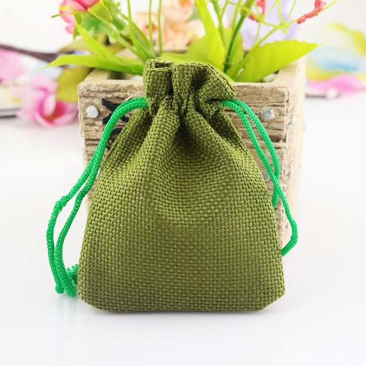 Set of 50 Natural Linen Gift Bags